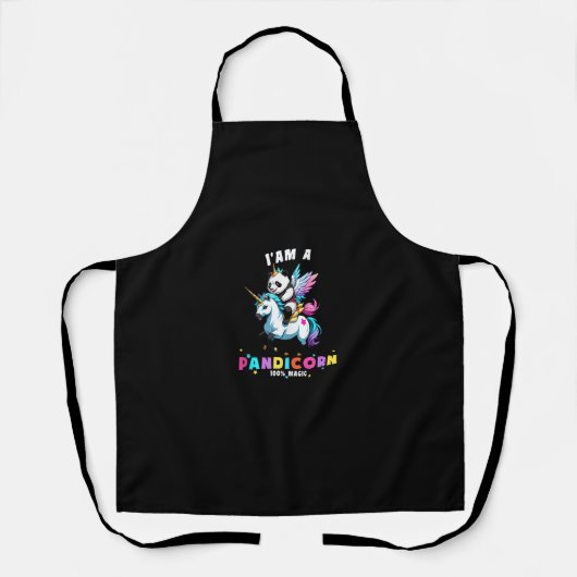 Niedlich Panda Unicorn Ich bin ein Pandicorn Magic Schürze (Vorderseite)