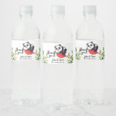 Niedlich Panda Vielen Dank Baby Dusche Wasserflaschenetikett (Flaschen)