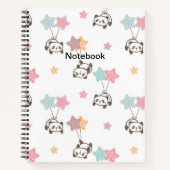 Niedlich Panda White Notebook Notizblock (Vorderseite)