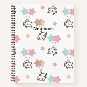 Niedlich Panda White Notebook Notizblock