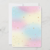 Niedlich Pandacorn Panda Rainbow Baby Dusche Einladung (Rückseite)