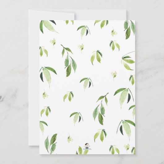 Niedlich Pandas Green Bamboo Greenerity Wedding Einladung (Rückseite)