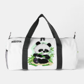 Niedlich Pandas individuelle Name Duffle Bag (Rückseite)