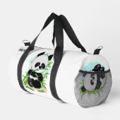 Niedlich Pandas individuelle Name Duffle Bag (Rechte Ecke)