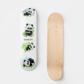 Niedlich Pandas individuelle Name Skateboard (Vorderseite)