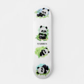 Niedlich Pandas individuelle Name Skateboard (Vorne)