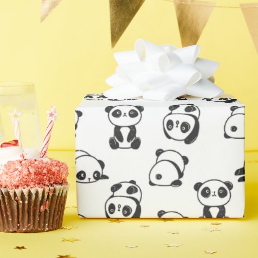 Niedlich Pandas Pattern Geschenkpapier (Geburtstagsparty)