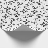 Niedlich Pandas Pattern Geschenkpapier (Ecke)