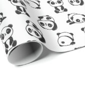 Niedlich Pandas Pattern Geschenkpapier (Rolleneckpunkt)