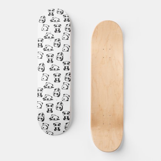 Niedlich Pandas Pattern Skateboard (Vorderseite)