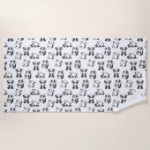 Niedlich Pandas Pattern Strandtuch (Vorderseite)