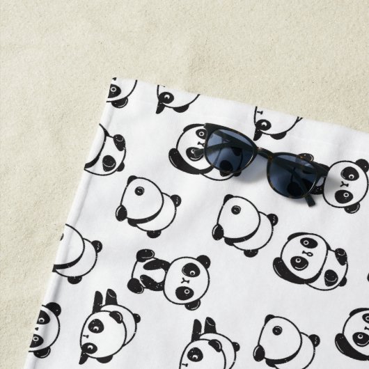 Niedlich Pandas Pattern Strandtuch (Beispiel)