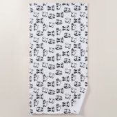 Niedlich Pandas Pattern Strandtuch (Vorderseite)