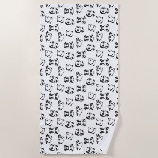 Niedlich Pandas Pattern Strandtuch (Vorderseite)