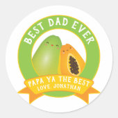 Niedlich Papa Ya Der schönste Obstladen zum Vater Runder Aufkleber (Vorderseite)