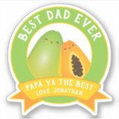 Niedlich Papa Ya Die beste Liebe Redewendungen für Aufkleber (Vorderseite)