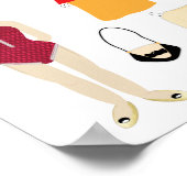 Niedlich Paper Doll Fashion Art Print Poster (Ecke)