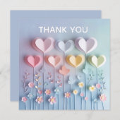 Niedlich Paper Hearts und Blume Vielen Dank (Vorne/Hinten)