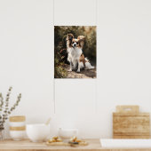Niedlich Papillon Dog Art Print Poster (Küche)