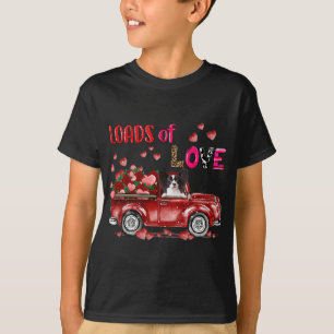Niedlich Papillon Dog Driving Red Truck Happy Vale T-Shirt