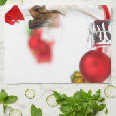 Niedlich Papillon Dog Weihnachtsmannmütze Handtuch (Gefaltet)