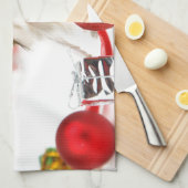 Niedlich Papillon Dog Weihnachtsmannmütze Handtuch (Viertel Falte)