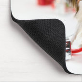 Niedlich Papillon Dog Weihnachtsmannmütze Mousepad (Ecke)