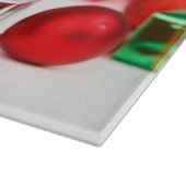 Niedlich Papillon Dog Weihnachtsmannmütze Schneidebrett (Ecke)