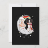 Niedlich Papillon mit Weihnachtsmannmütze Weihnach Einladung (Vorderseite)