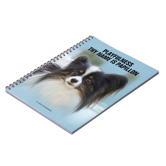 Niedlich Papillon Toy Spaniel Dog am Dock Notizblock (Linke Seite)