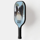 Niedlich Papillon Toy Spaniel Dog am Dock Pickleball Schläger (Links)