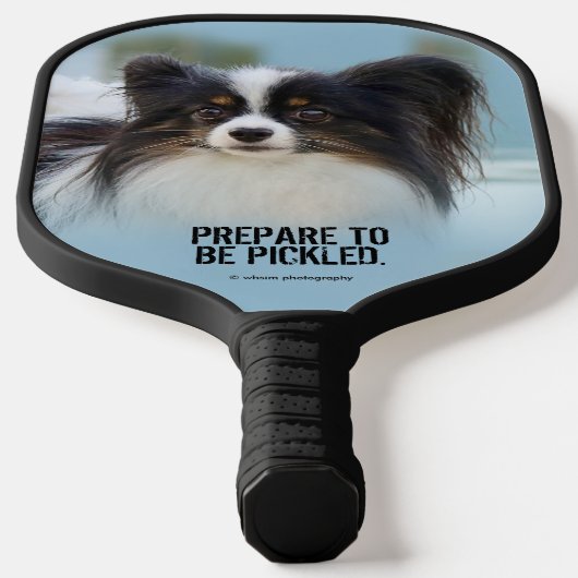Niedlich Papillon Toy Spaniel Dog am Dock Pickleball Schläger (Ablage )