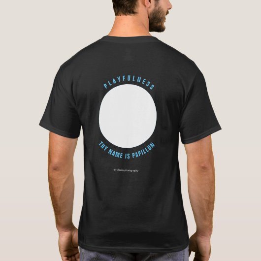 Niedlich Papillon Toy Spaniel Dog am Dock T-Shirt (Rückseite)