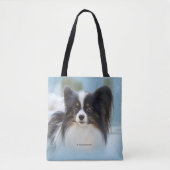 Niedlich Papillon Toy Spaniel Dog am Dock Tasche (Vorderseite)