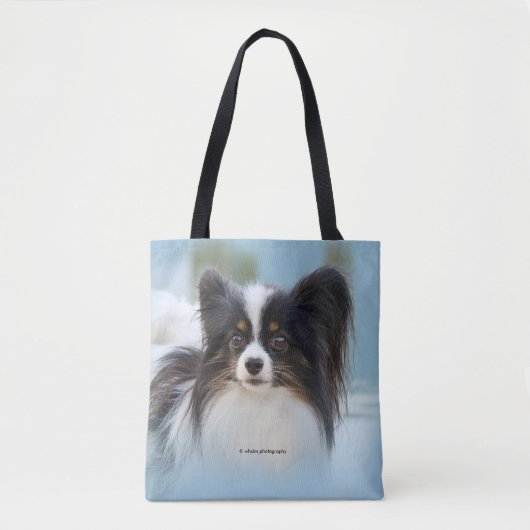 Niedlich Papillon Toy Spaniel Dog am Dock Tasche (Vorderseite)