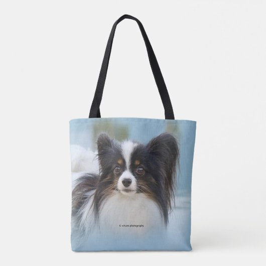 Niedlich Papillon Toy Spaniel Dog am Dock Tasche (Rückseite)