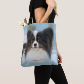 Niedlich Papillon Toy Spaniel Dog am Dock Tasche (Von Nahem)