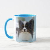 Niedlich Papillon Toy Spaniel Dog am Dock Tasse (Links)