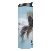 Niedlich Papillon Toy Spaniel Dog am Dock Thermosbecher (Nach links gedreht)