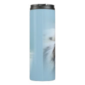 Niedlich Papillon Toy Spaniel Dog am Dock Thermosbecher (Rückseite)