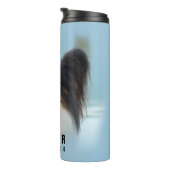 Niedlich Papillon Toy Spaniel Dog am Dock Thermosbecher (Nach rechts gedreht)