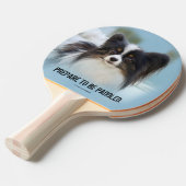 Niedlich Papillon Toy Spaniel Dog am Dock Tischtennis Schläger (Vorderseite)