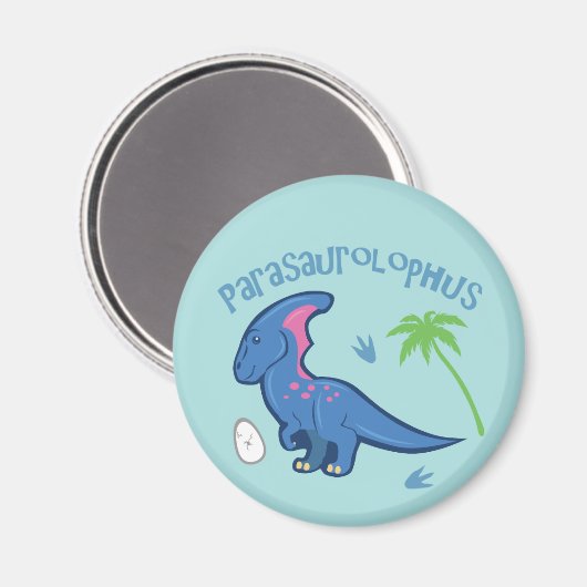 Niedlich Parasaurolophus Magnet (Vorderseite/Rückseite)