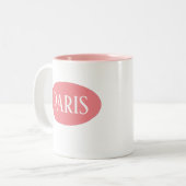 Niedlich Paris Rosa Tasse (Vorderseite Links)
