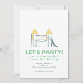 Niedlich Park Jungle Gym Geburtstagsparty Einladung