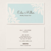 Niedlich Pastel Blue Floral Script Schriftart (Vorne & Hinten)