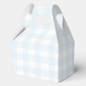 Niedlich Pastel Blue Gingham Baby Girl Dusche Geschenkschachtel (Rückseite)
