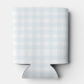 Niedlich Pastel Blue Gingham Dosenkühler (Rückseite)