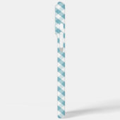 Niedlich Pastel Blue Gingham Pattern Case-Mate iPhone Hülle (Rückseite / Links)