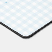 Niedlich Pastel Blue Gingham Pattern Desk Mat Schreibtischunterlage (Ecke)
